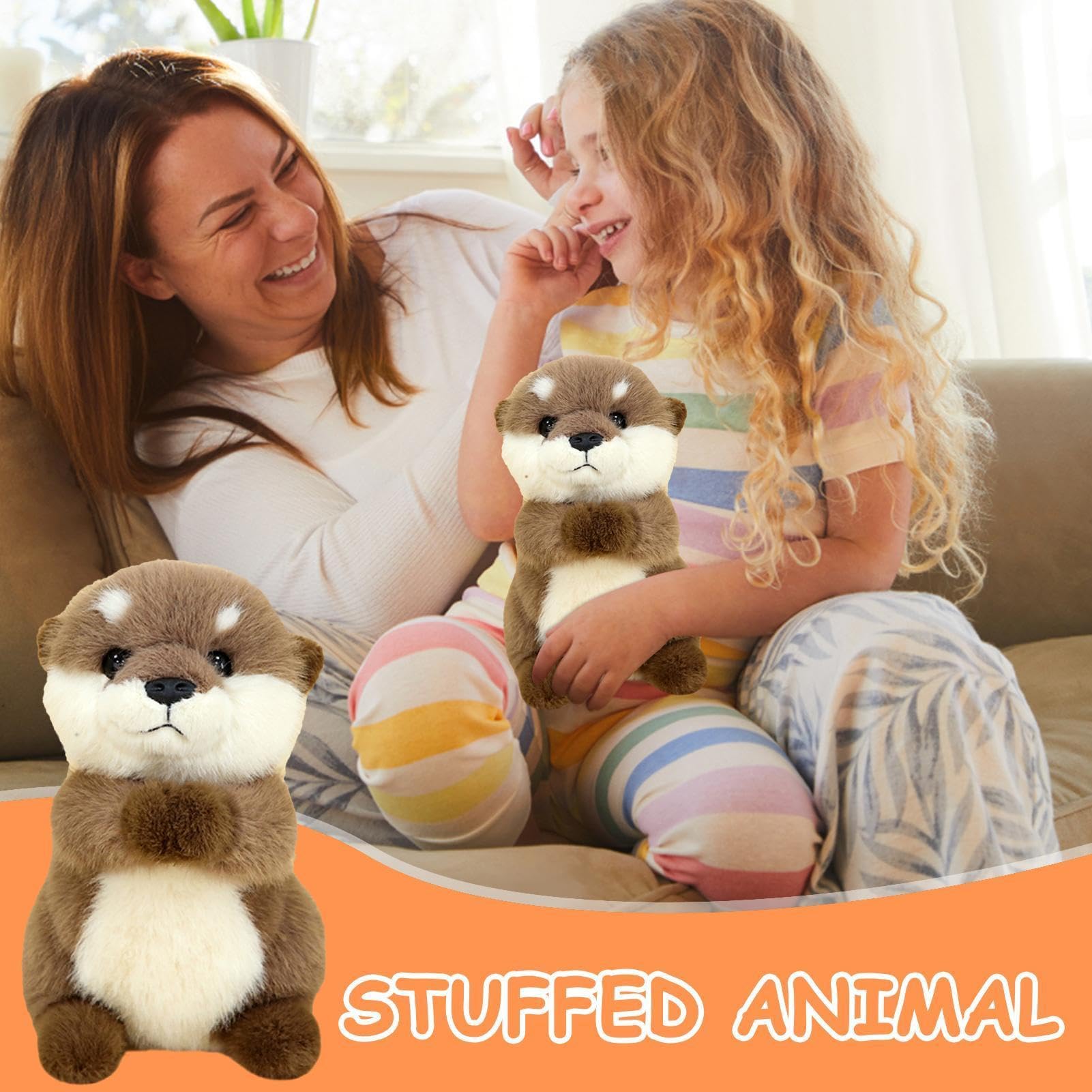 Loutre En Peluche – Doux Et Câlin – 25x14x14 Cm – Cadeau Réconfort – Pour Tous âges