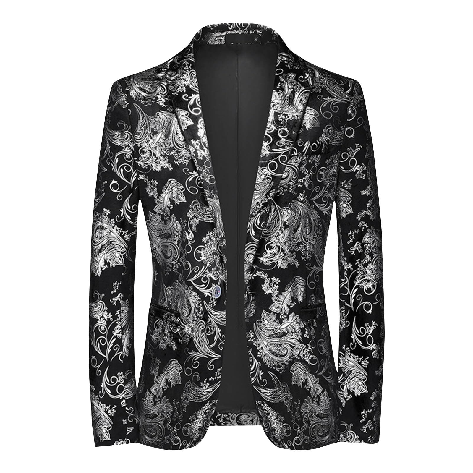 Blazer Uomo Slim Fit in Cotone Blazer da Uomo a Scacchi Slim Fit Giacca con Bottone Elegante Giacca Affare Giacche da Abito Casual Cappotti Twill Moda Cappotto Blazers con Risvolto Classico Formale