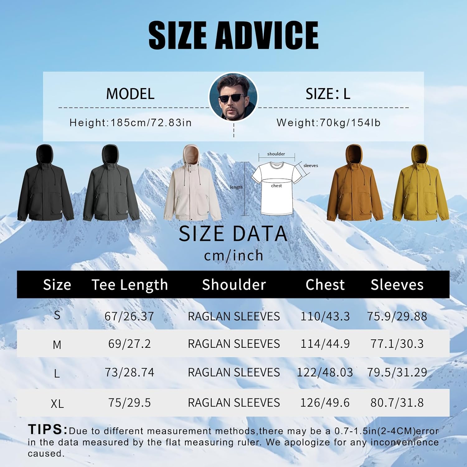 2024 autumn men's hooded windproof jacket, mountain embroidery jacket, autumn outdoor workwear jacket