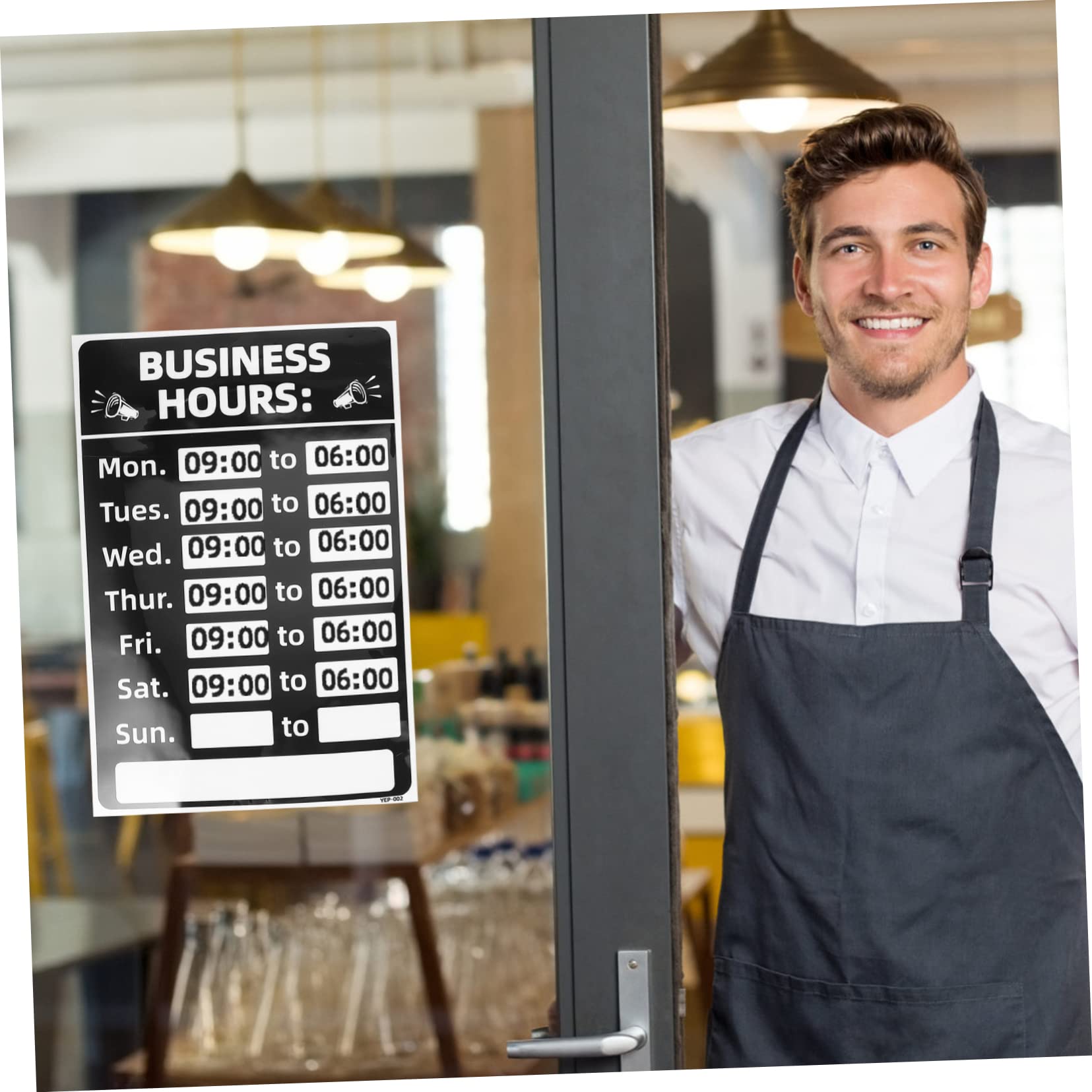 5sätze Geschäftsstunden-schild Anpassbares Schild Und Uv-beständig Teilig Yep Yep- Für Öffnungszeiten Von Geschäften Bars Und Cafés