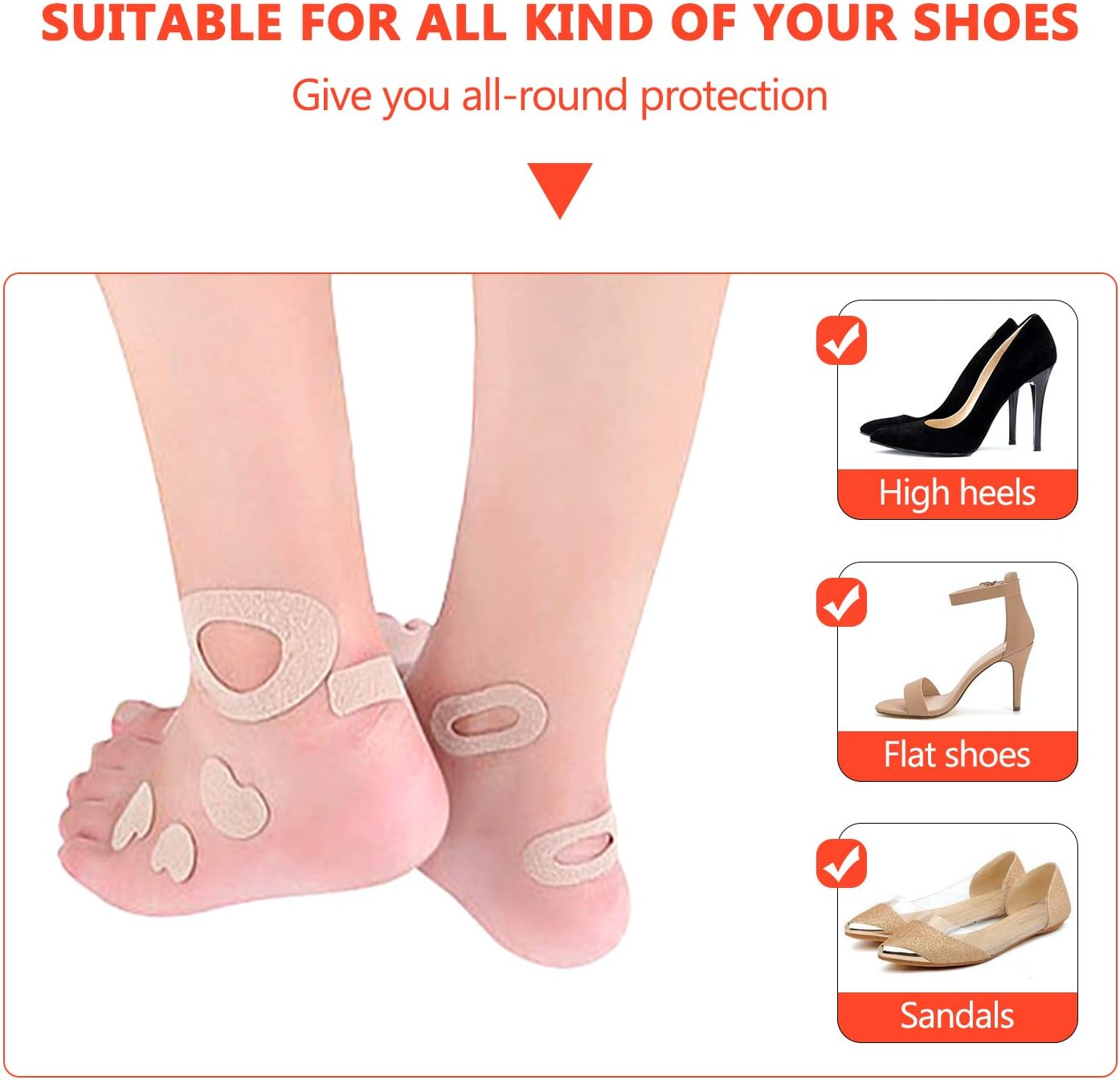 Moleskin Tape Flannel Adhesive Pads, Avoid Super Skin Blister,Pre-Cut Moleskin Very Easy to Paste,Foot Protection for Heels by Cenipar : Health & Household