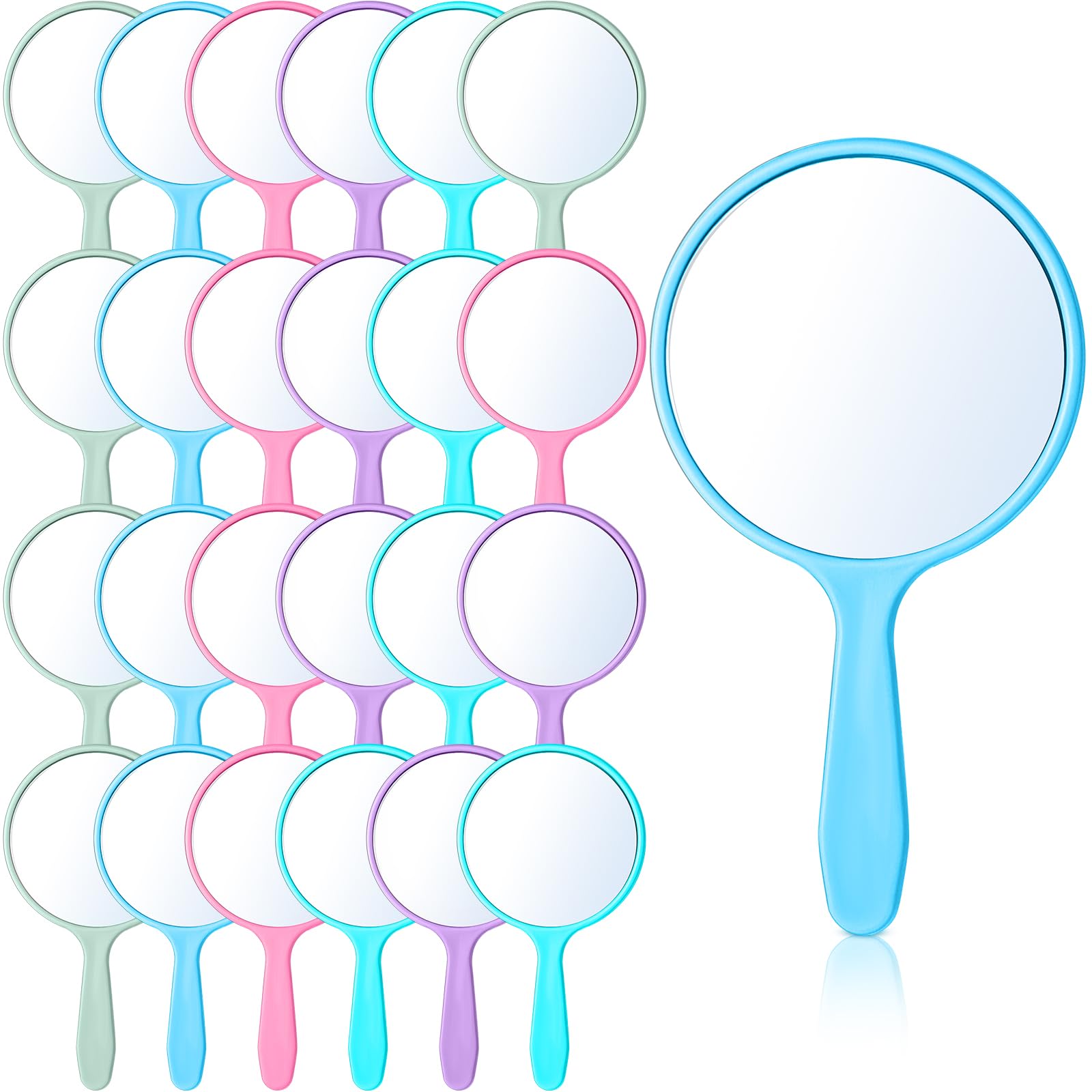Miroir avec poignée pour enfants et voyage lot de 25 miroirs de poche ronds et légers