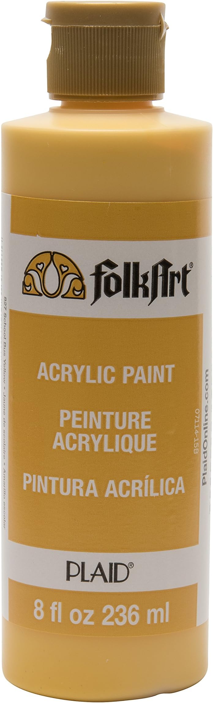 FolkArt Acrylic Paint, School Bus Yellow, 8 Oz