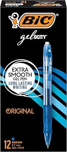 Bolígrafo de gel retráctil BIC RLC11-BLUE Gel-ocity punta media 07 mm azul 12 unidades