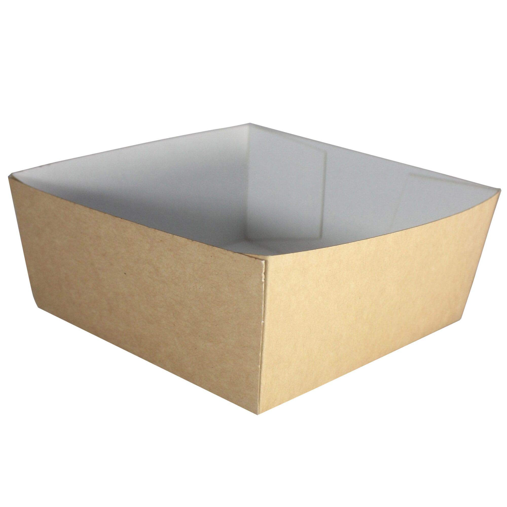 GoPak Kraft Paper Burger Tray 4inch - 1x500