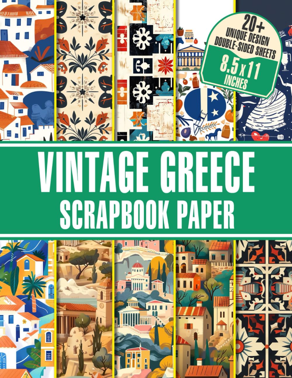 Vintage Greece Scrapbook Paper: Greek Mythology Inspired Paper For Gift Wrapping, Journaling, Scrapbooking, And DIY Crafting