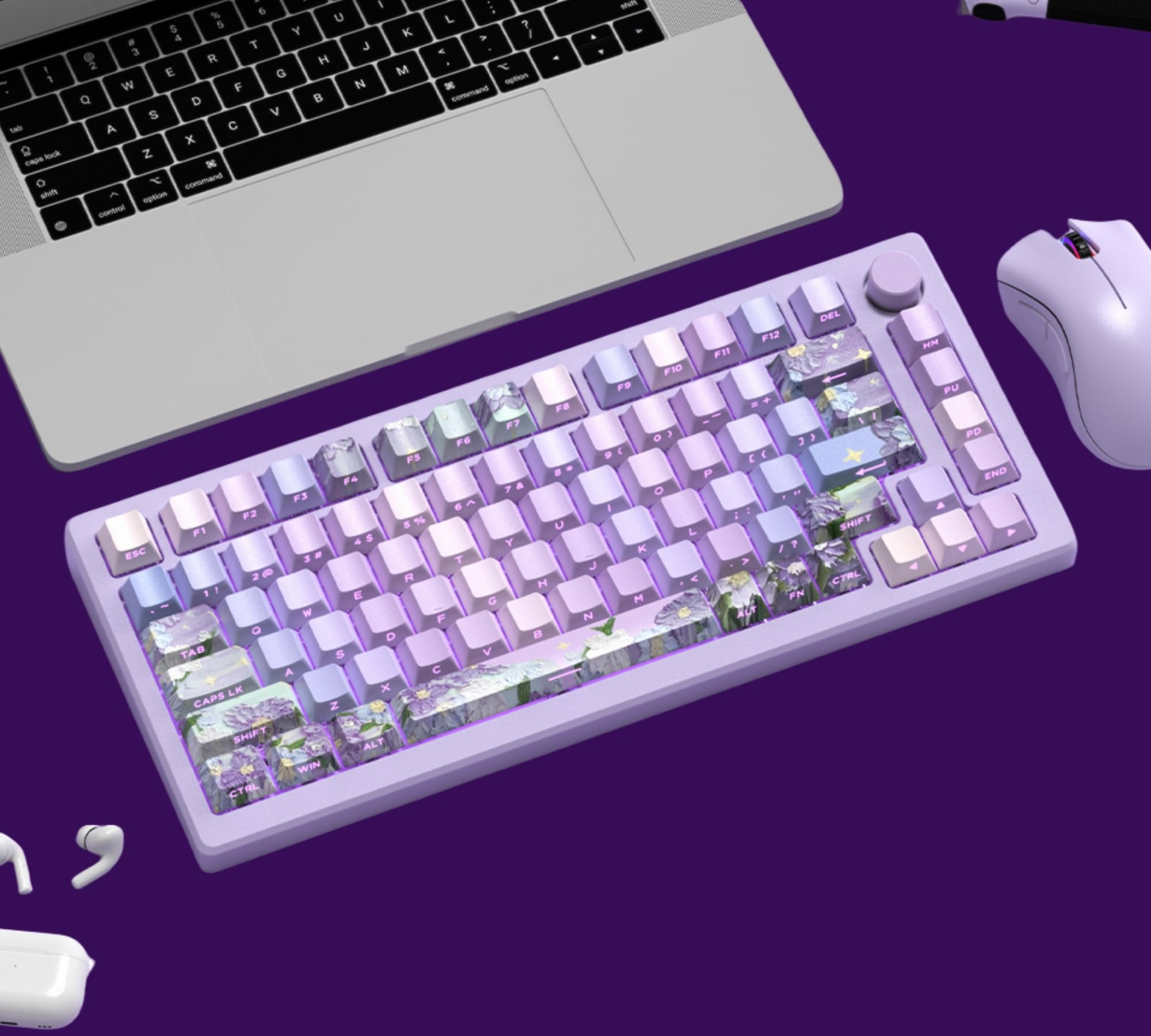 Amazon.com: dagaladoo Double Shot PBT keycap Set,Purple Keyboard