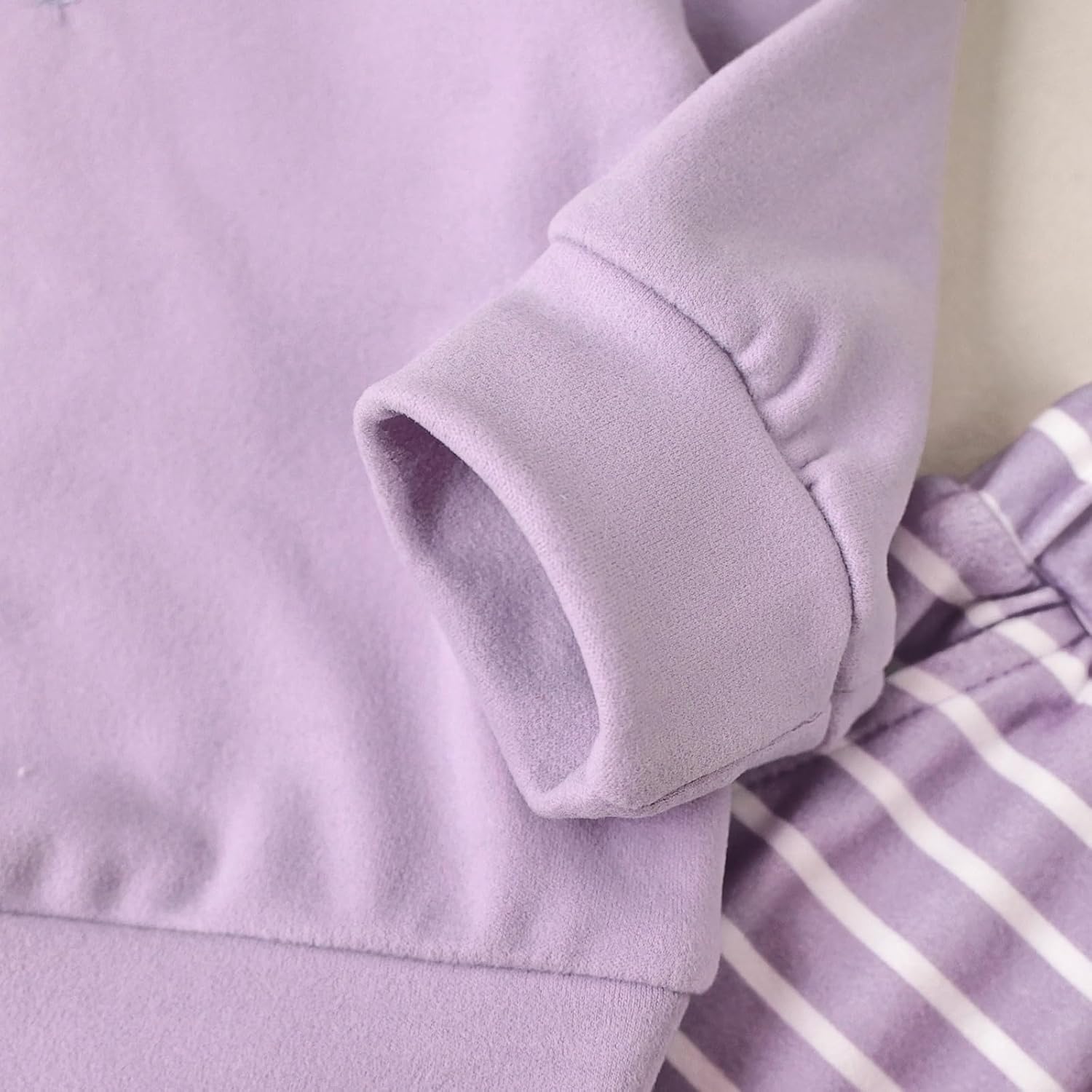 Toddler Baby Girl Clothes Fall Outfits Sweatshirt Infant Sweat Suit Solid Long Sleeve Winter Outfit Pants Set 0-24M - Image 5