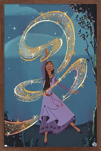 Vista 10 de Trends International Disney Wish - Póster de collage 6 (Asha), 34 pulgadas de largo x 22.4 pulgadas, paquete de póster y clip
