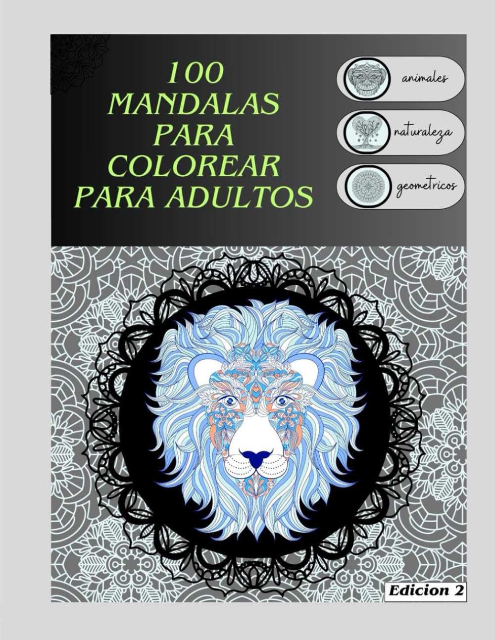100 Mándalas Mixtas increíbles para colorear para adultos:: Mándalas mixtas anti estrés