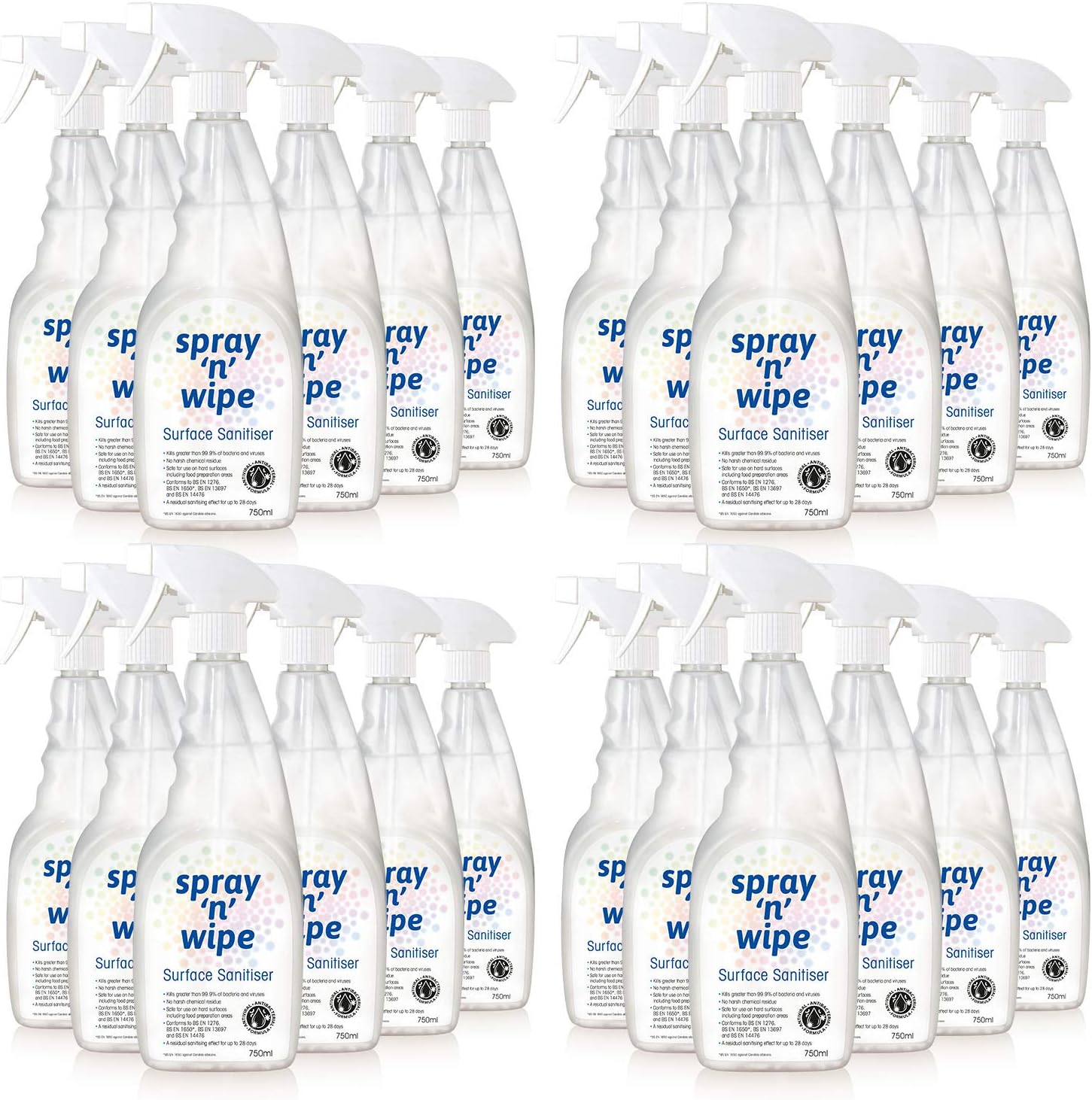 Spray N Wipe Antibacterial Spray Cleaner 24 x 750ml Bottles
