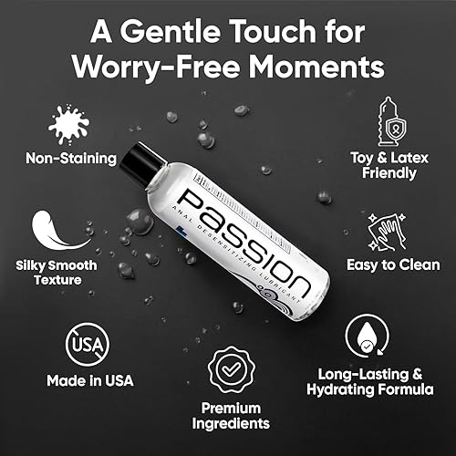 Miniatura 5 de Lubricante de ano para desensibilizar. Máxima potencia. Formato 8.25 onzas líquidas de Passion Lubes