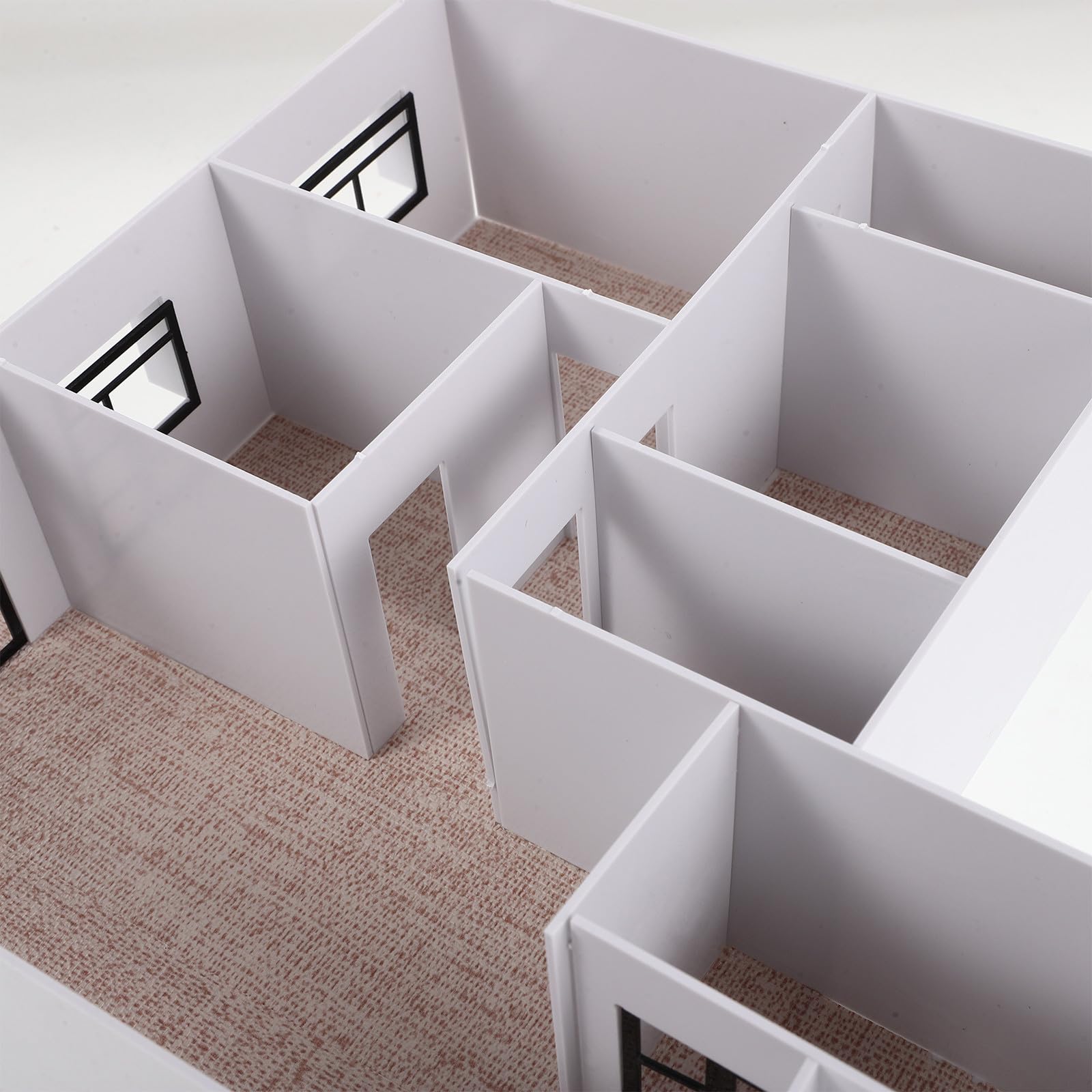 1 Set Maqueta de Edificio 1:50 Casa Residencial Moderna de Pueblo, Arquitectónica Ensamblada para Diorama de Maqueta de Tren (Apartamento Pequeño H)