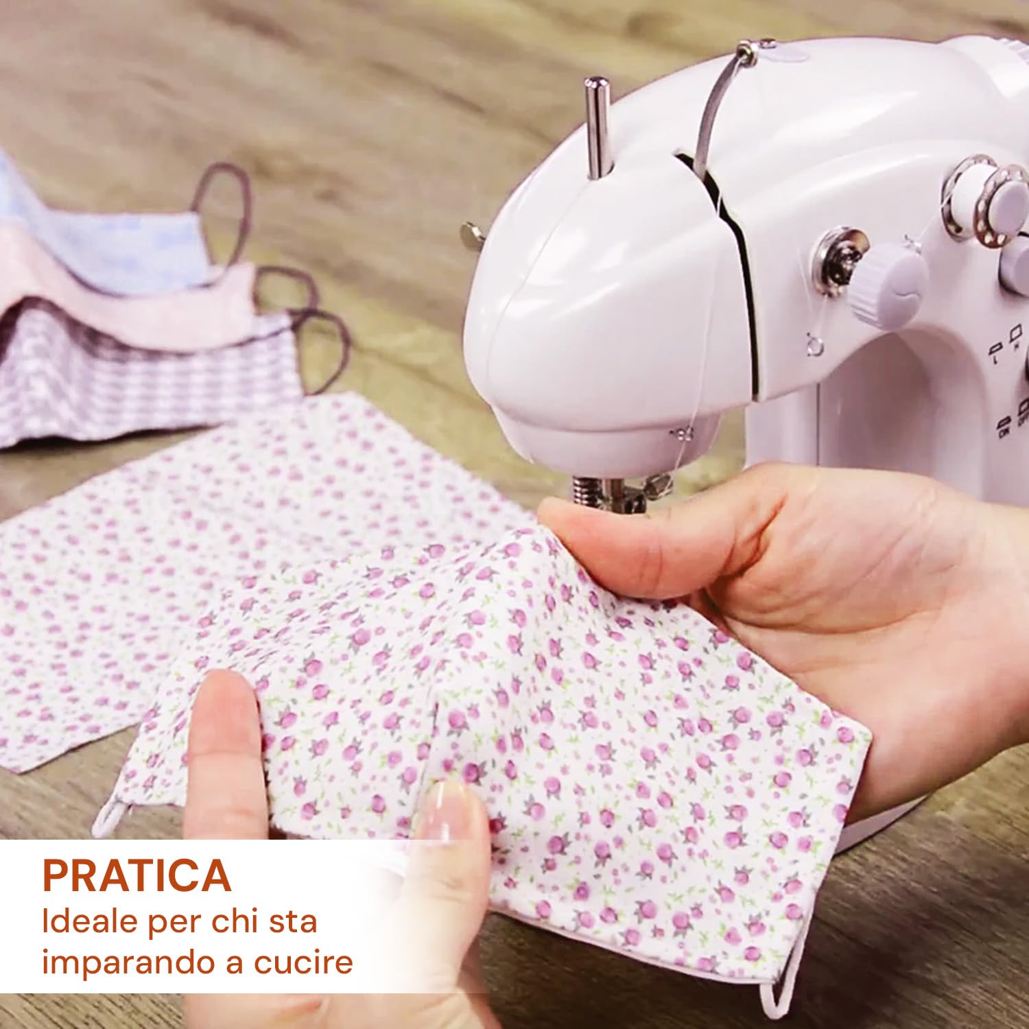 Avilia Macchina da Cucire Piccola Compatta con 12 Punti e Accessori - Ideale per chi ha Vuole Imparare a Cucire o per Riparazioni Rapide - con 2 Velocità Regolabili, Leggera e Salvaspazio