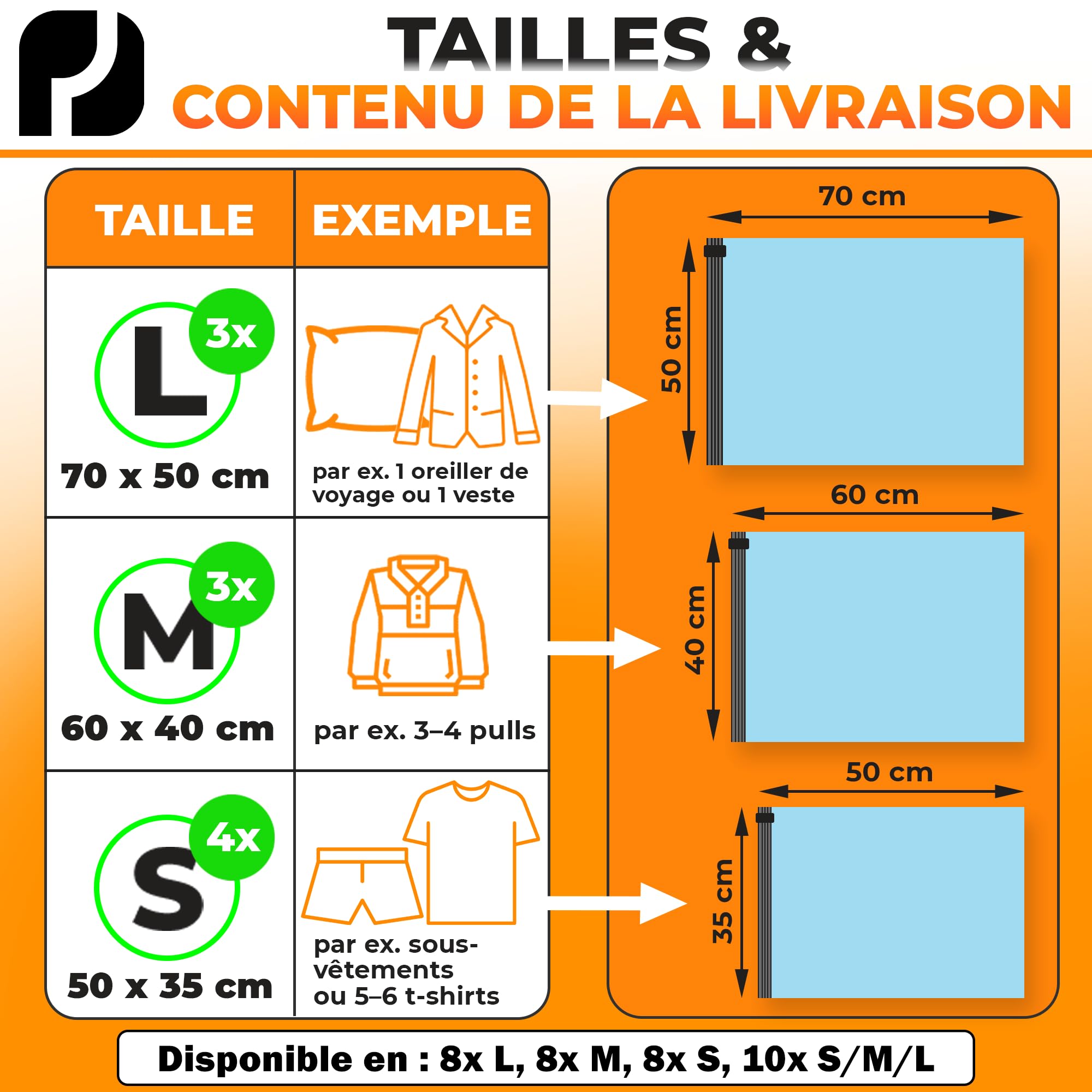 Acheter Sac de Compression de voyage 10 pièces, sac permettant de gagner de l'espace sans aspirateur ni pompe, sac de rangement sous vide pour nécessités de voyage