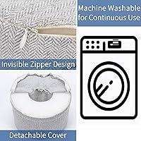 Vista 3 de SWISSELITE Almohada de apoyo para el pie, cojín protector de tobillo, con cremallera antiescaras y funda extraíble, almohada de elevación de pies