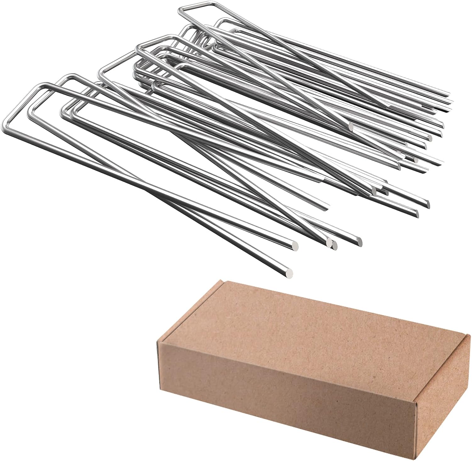 6Inch Garden Landscape Staples Stakes Pins,Drip Irrigation Stakes, Fence Anchors