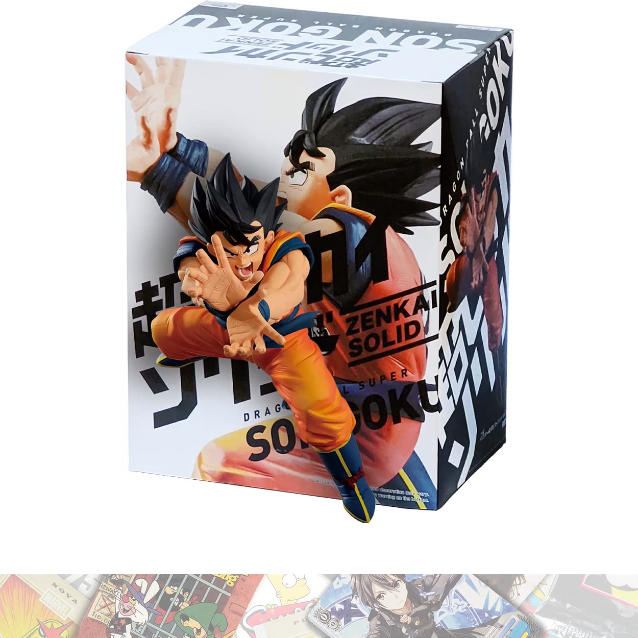 Son G o k u : 16cm Super Zenkai Solid Statue Figurine Vol.2 Bundled with 1 A.C.G. Compatible Theme Trading Card (18208)