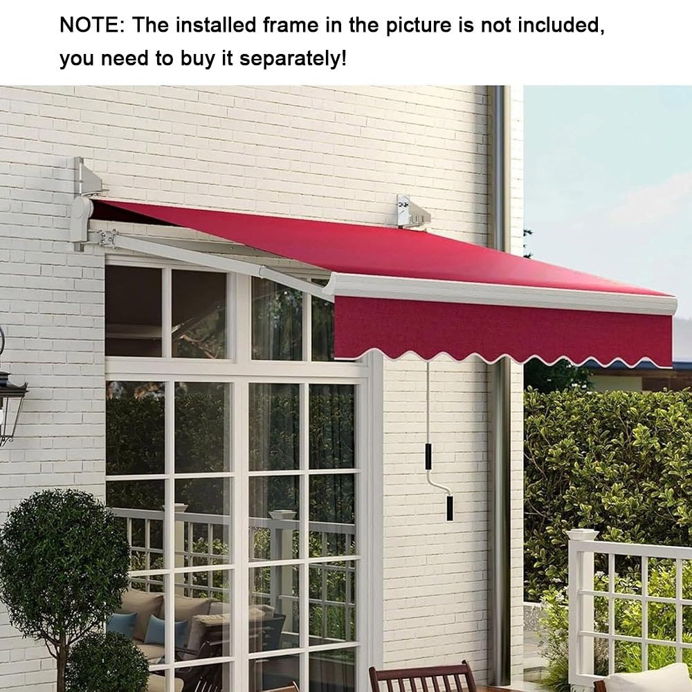 Ning - Set di 2 tettoie di ricambio retrattili, in poliestere, multicolore (verde, 250 x 200 cm) per esterni, patio, giardino e terrazza
