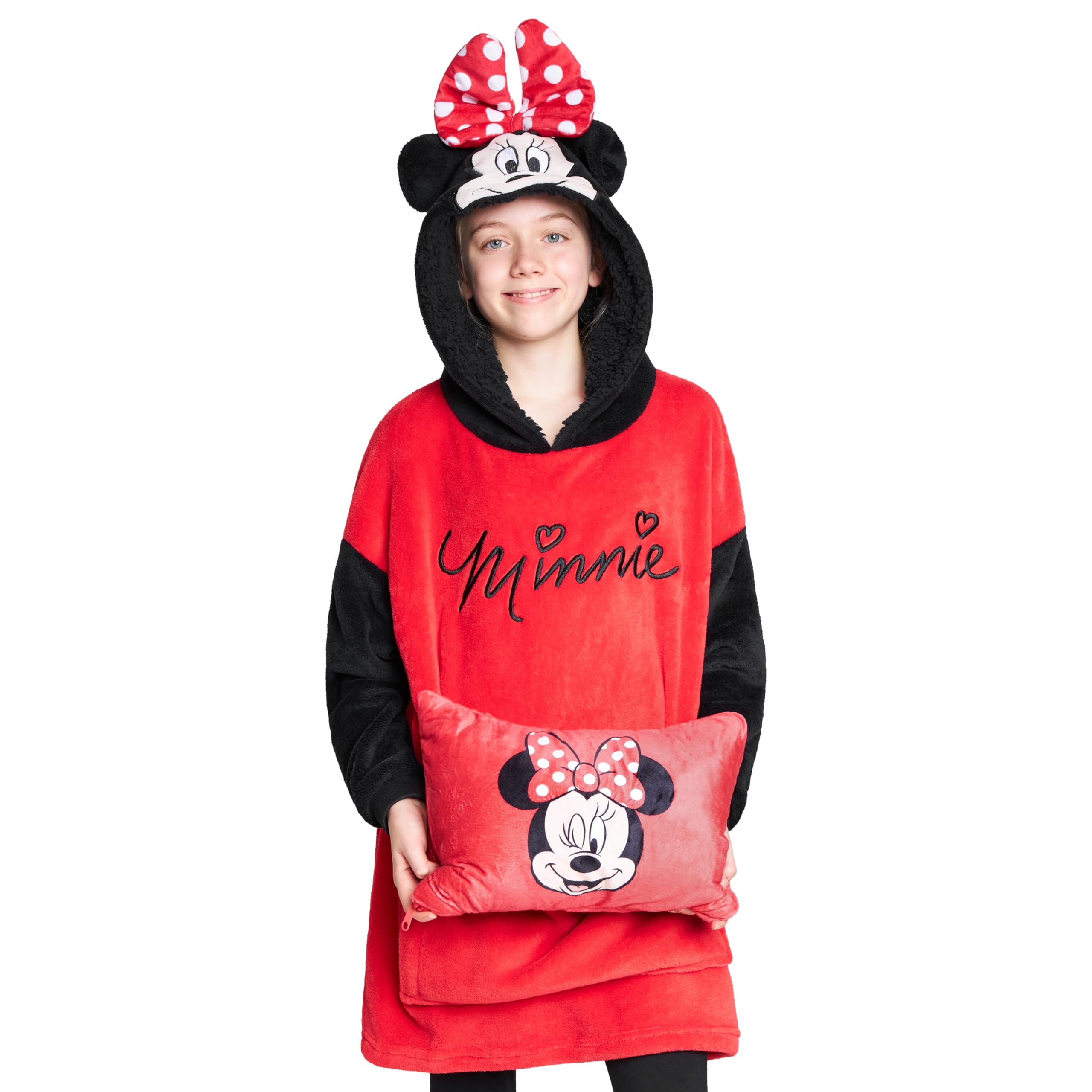 Disney Felpa Bambina - Felpa Coperta di Pile Taglia Unica - Felpa Oversize Bambini Ripiegabile A Cuscino - Stitch Gadget Ufficiale