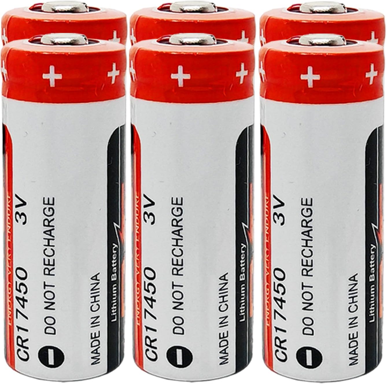 Mushuo 6 Pack CR17450 Lithium Battery 2400mAh 3V Long Lasting Power PLC Industrial Control Battery (Non-Rechargeable)