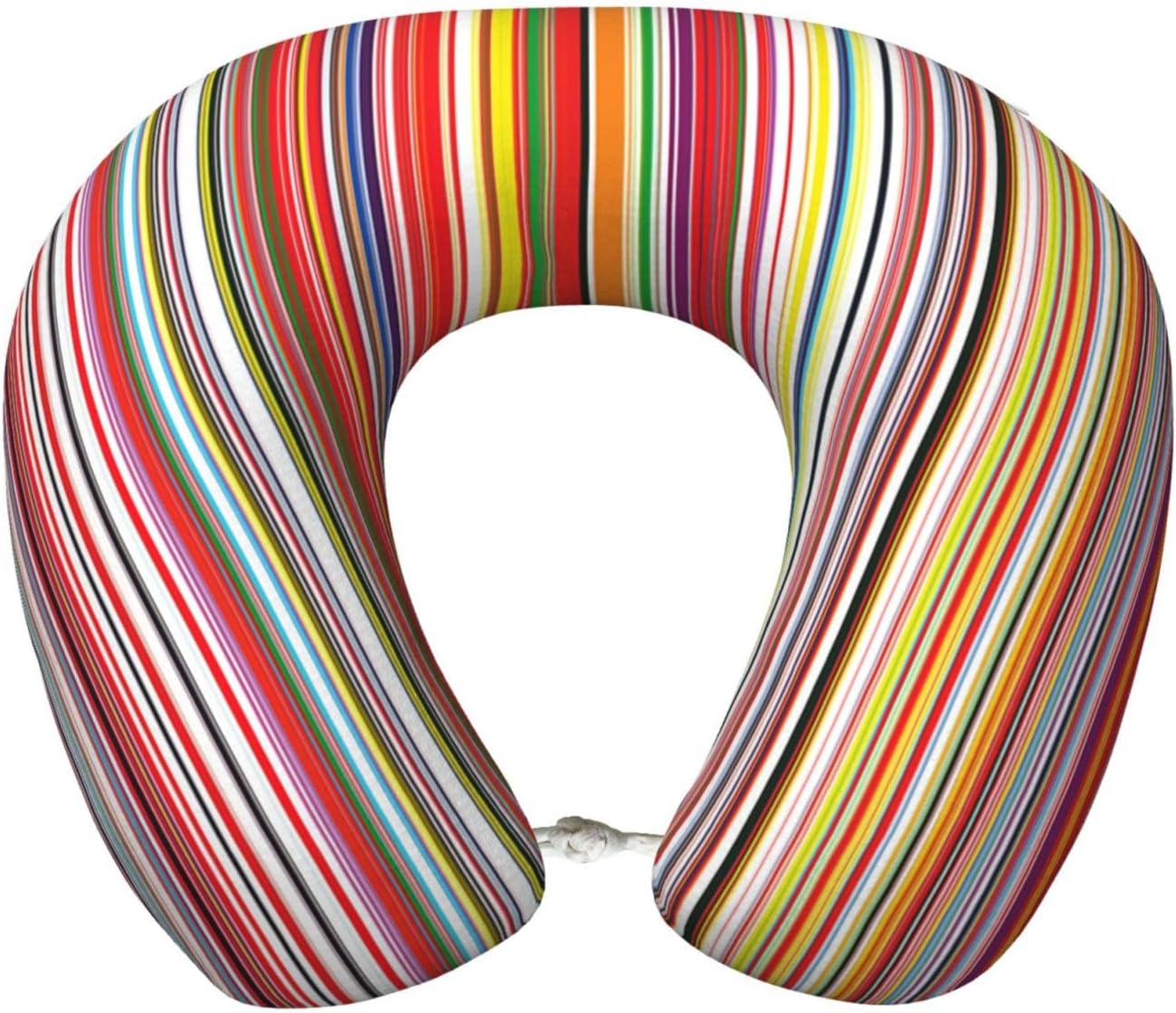 FSCEV Rayures colorées. Oreiller de voyage en mousse à mémoire de forme pour adultes Bases semi-circulaires Oreiller de nuque Essentiels de vacances FSCEV Rayures colorées. Oreiller de voyage en mousse à mémoire de forme pour adultes Bases semi-circulaires Oreiller de nuque Essentiels de vacances