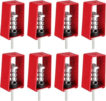 PATIKIL Ceiling Spring Vibration Isolator Hangers, 8 Pack 66lbs Mechanical Vibration Damping Mounts Anti Vibration for A/C Air Processor Bedroom Theater Studio,XHS Red