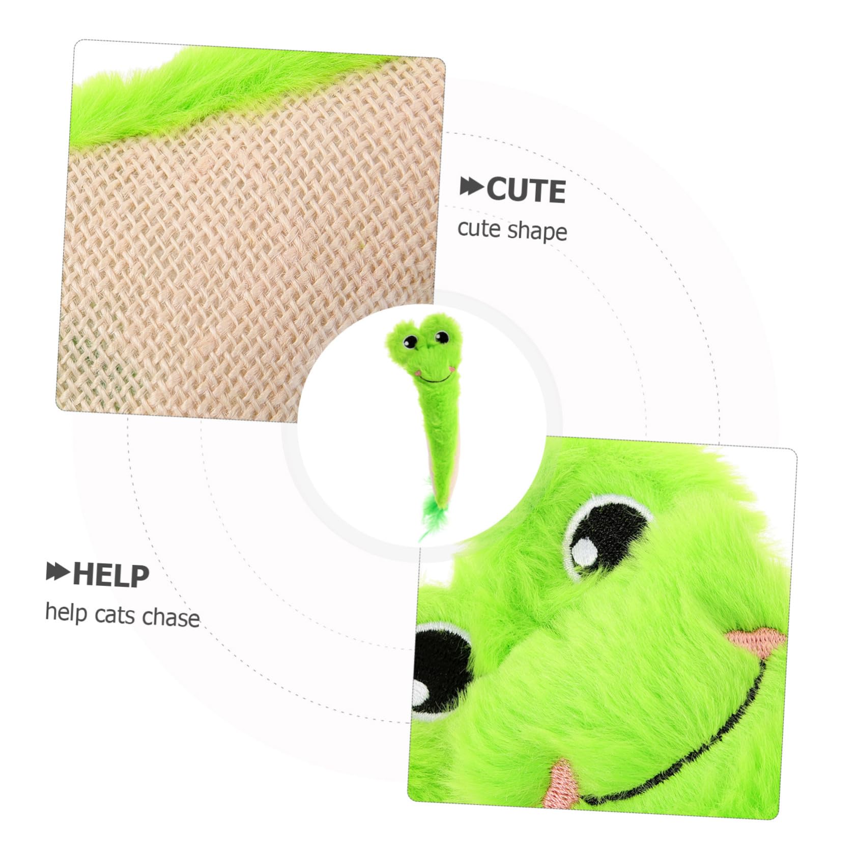 Hemobllo Jouet à Herbe à Chat pour Chaton Jouet Interactif Peluche Souris De Dessin avec Papier Froissé pour Chat Intérieur