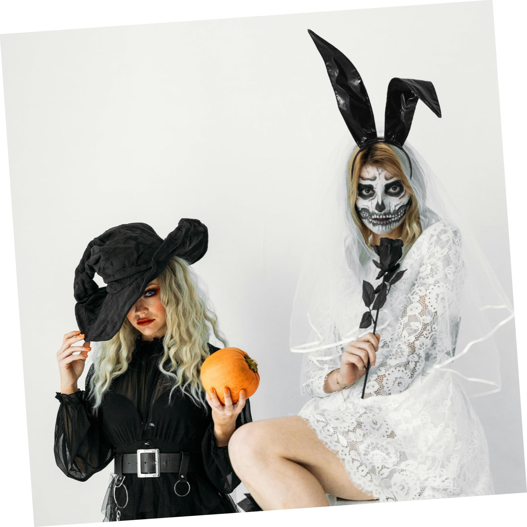 Beaupretty 10 Pièces Bandeaux Oreilles de Lapin Cuir Synthétique Noir pour Adultes Accessoires de Fête Halloween Cosplay et Photographie Headbands Animaux Chic et Confortables