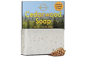 O Naturals Exfoliating Soap Bar Cedarwood: Natural Exfoliating Bar Soap for Men