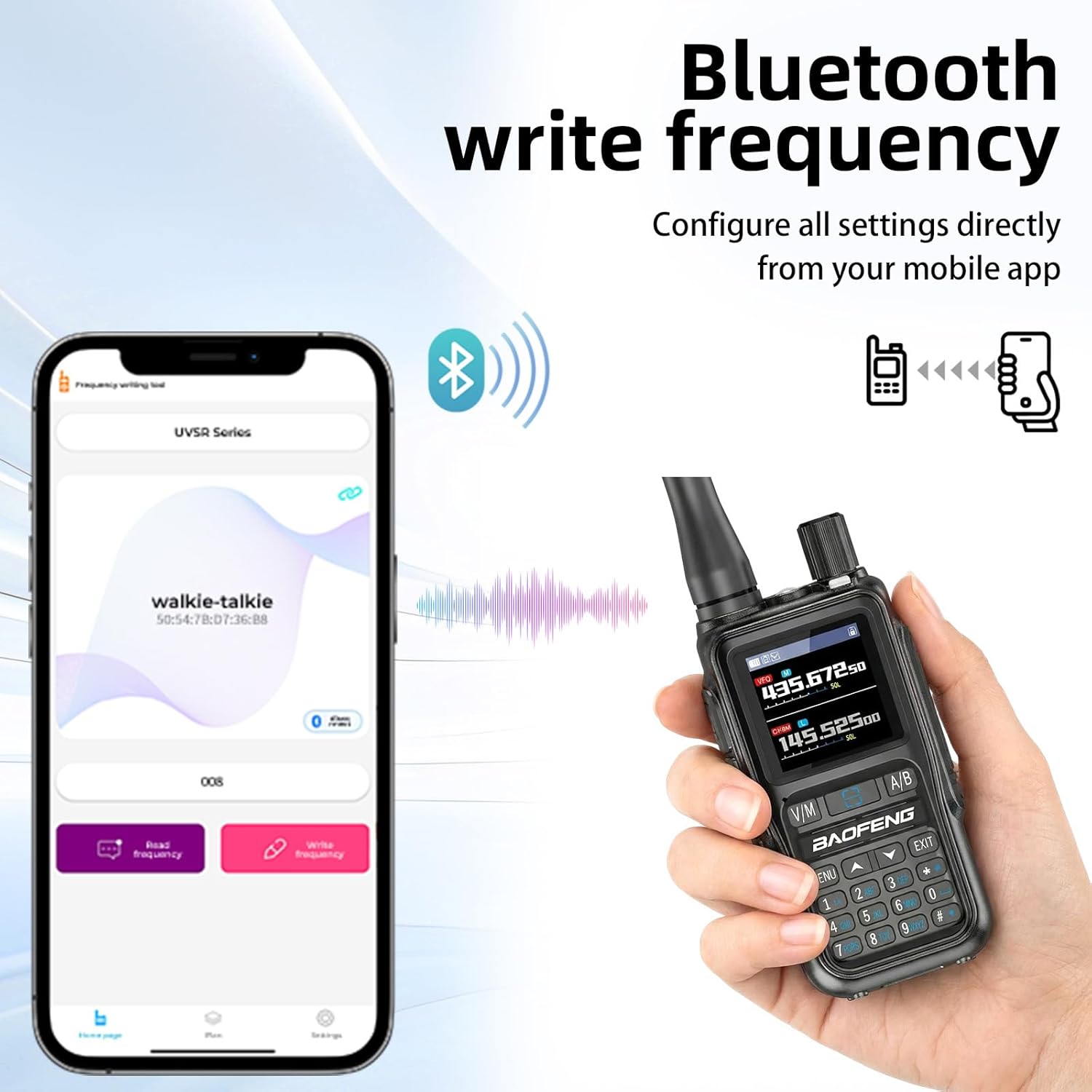 Baofeng Radio UV-5R Mini Ham Radio Handheld Long Range Two-Way Emergency Radio with USB-C Rechargeable & APP Programming | NOAA Weather Radio Scan, 999 Channels, Dual PTT, Survival & Outdoor