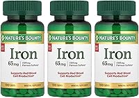 Vista 10 de Nature's Bounty hierro, 65 mg(Sulfato de hierro, 325 mg), B000GG6F3E, 1, 1