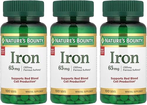 Nature's Bounty Iron 65 mg (325 mg sulfato ferroso), 3, 1