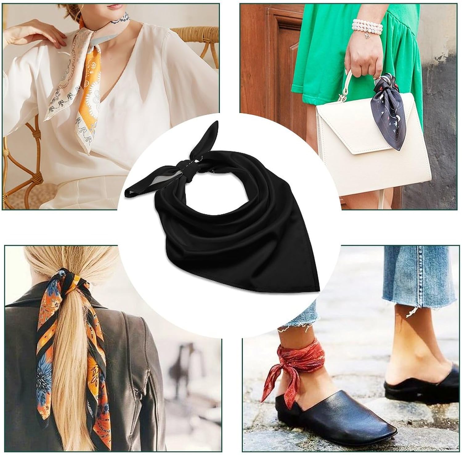 Custom Scarves for Women Personalized Head Scarf Add Your Photo Logo Text Customized Bandana Hair Scarfs Shawl Wraps - Image 5