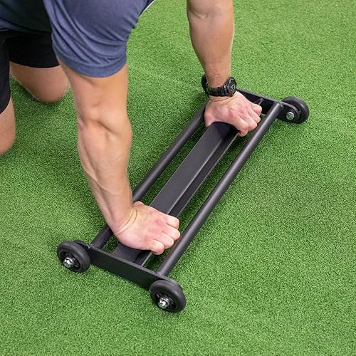 Miniatura 2 de Titan Fitness Glider para abdominales de los isquiotibiales de glúteos, rodillo para piernas y abdominales para gimnasio en casa, equipo de