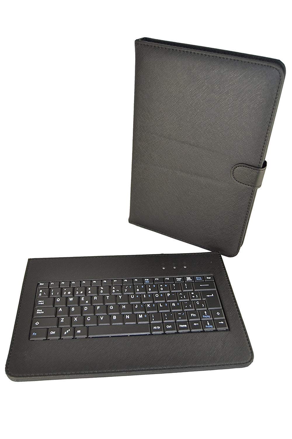 theoutlettablet® Custodia con tastiera estraibile in spagnolo (include lettera Ñ) Type-C, compatibile con tablet JUSYEA 10.1, colore blu