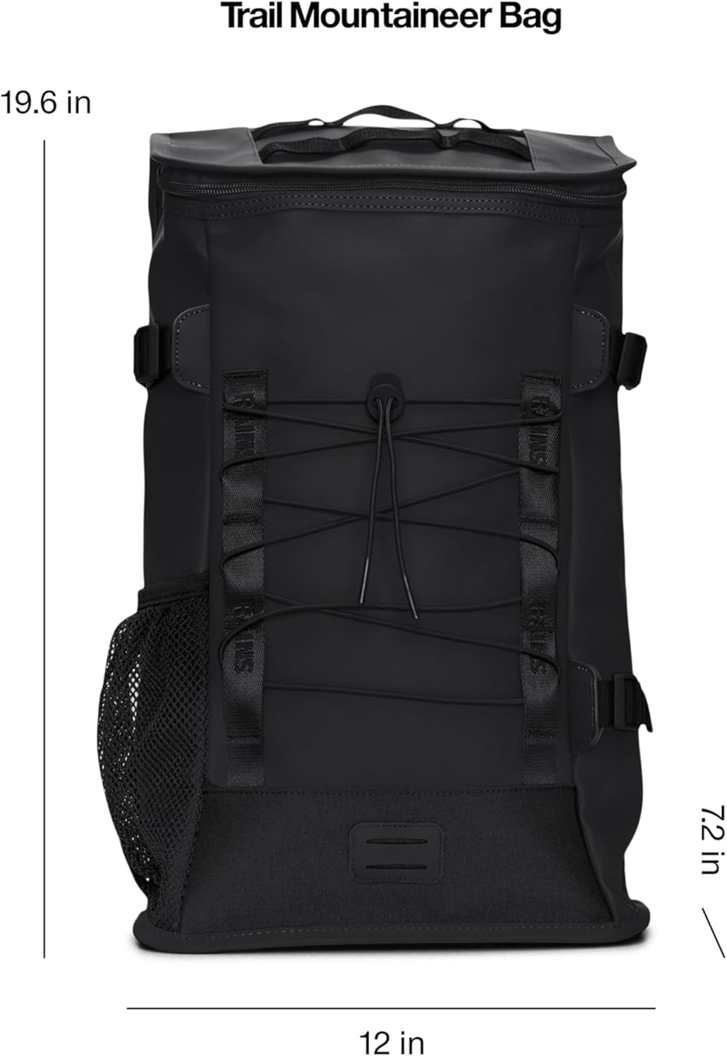 RAINS Trail Mountaineer Bag - Black Waterproof Laptop Backpack for Men and Women - Large Outdoor Hiking Bag with 16” Laptop Pocket, 26L Capacity, 2 Year Warranty - Image 7