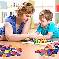 Vista 7 de Coopay 300 unidades de 10 colores de plástico para contadores de aprendizaje, discos de conteo de fichas de bingo para práctica de matemáticas