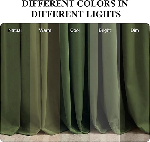 Miniatura 127 de RYB HOME Juego de 2 paneles de cortinas de terciopelo malva, cortinas y cortinas para oscurecer la habitación, con aislamiento térmico, decoración