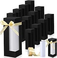Vista 1 de PerKoop 36 cajas de regalo con cinta para vasos de sublimación, cajas de exposición transparentes de 12 onzas, 20 onzas, 30 onzas, prensa de calor