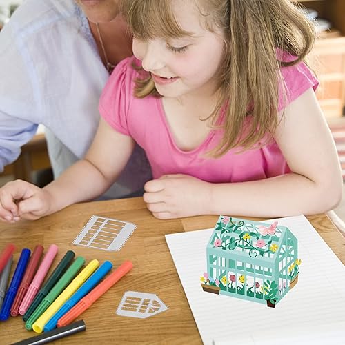 Miniatura 7 de BENECREAT Troqueles de corte de metal para casa de jardín 3D, plantilla de grabado de acero al carbono para hacer tarjetas, papel decorativo para