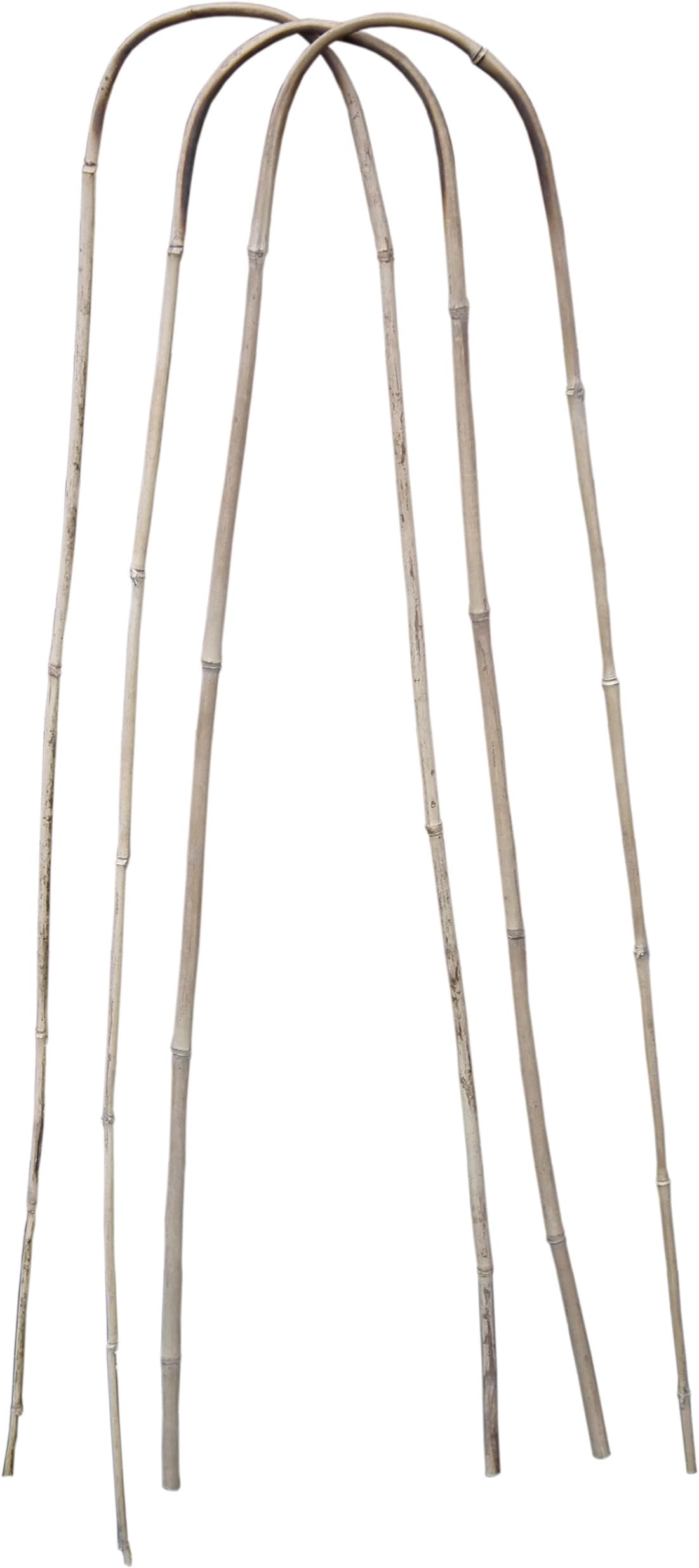 3x U-Shape Natural Bamboo Bracket 120cm Quality Garden Canes Plant Support