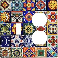 Vista 88 de Placa Cubierta de Interruptor de Luz de Palanca Individual con Diseño de Flor Botánica en Tablero de Madera Rústico Estilo Granja - Placa de Pared