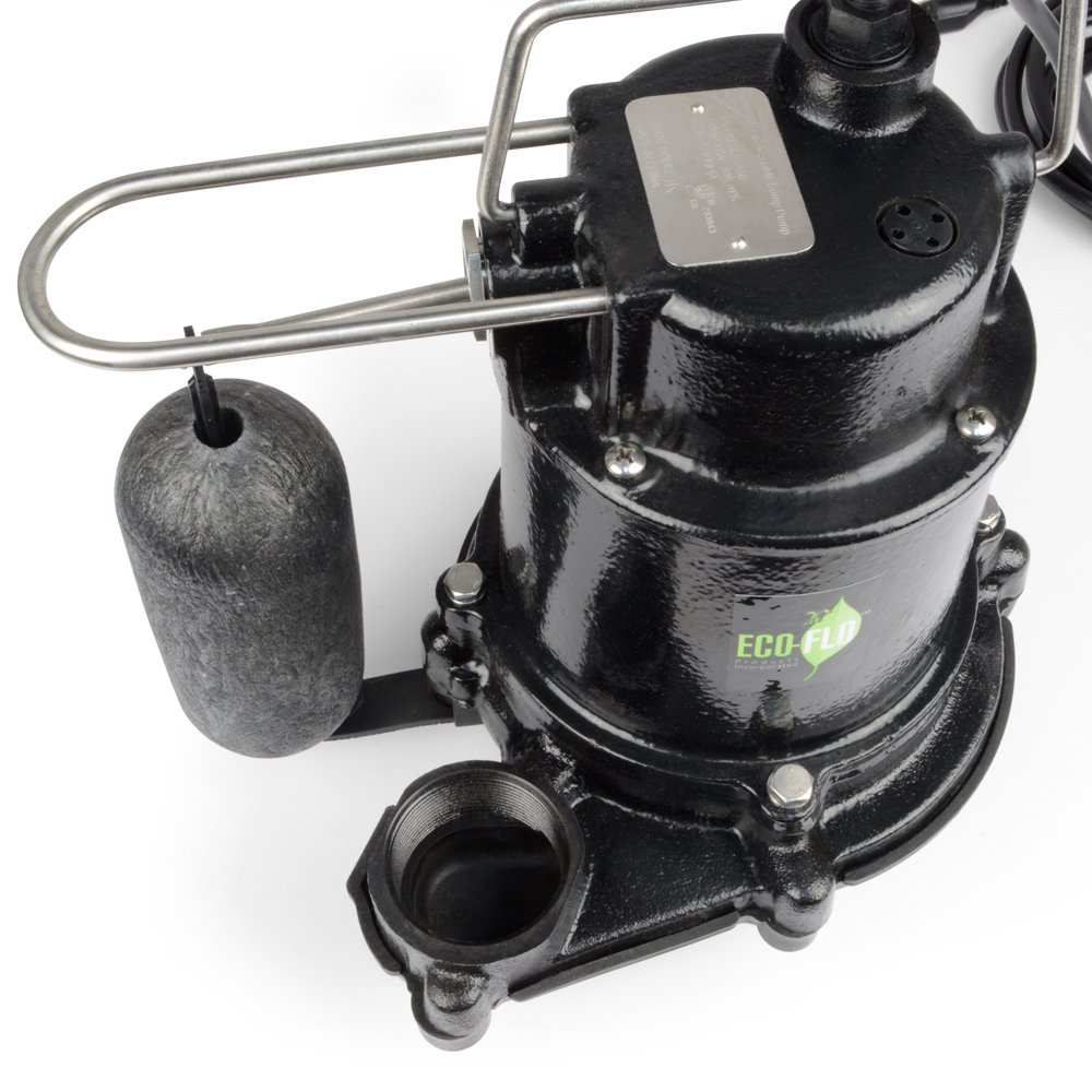 ECO-FLO Products bomba de sumidero de hierro fundido con interruptor vertical
