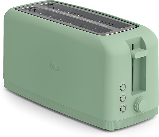 bella 4 Slice Slim Toaster, Fits-anywhere™ Kitchenware, 6 Setting Shade