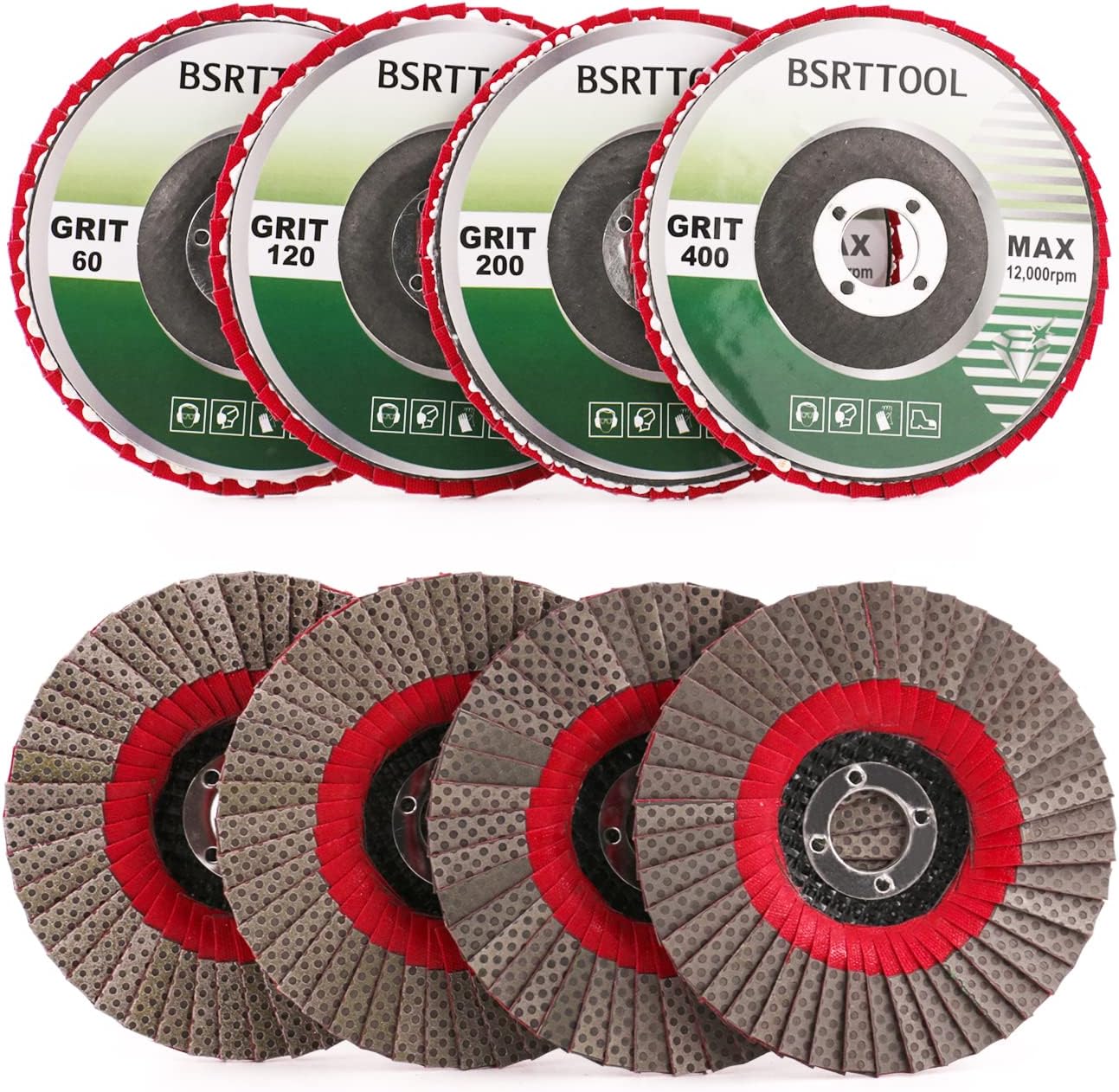 4Set 5" Diamond Flap Disc Grinding Sanding Wheels - Sander Tile Stone Marble Concrete Granite Ceramics Glass 1Pcs