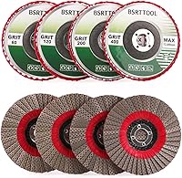 Vista 3 de Juego de 4 ruedas de lijado de disco de solapa de diamante de 4 pulgadas - Lijadora Azulejo Piedra Mármol Hormigón Granito Cerámica Vidrio
