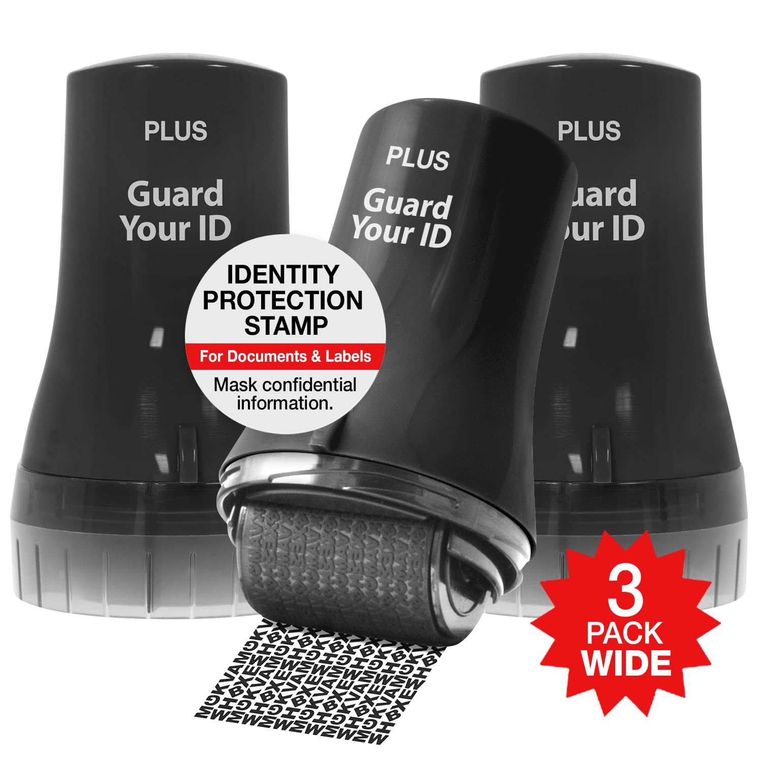 Guard Your ID Szeroki stempel chroniący przed kradzieżą tożsamości, 3-pak do poczty