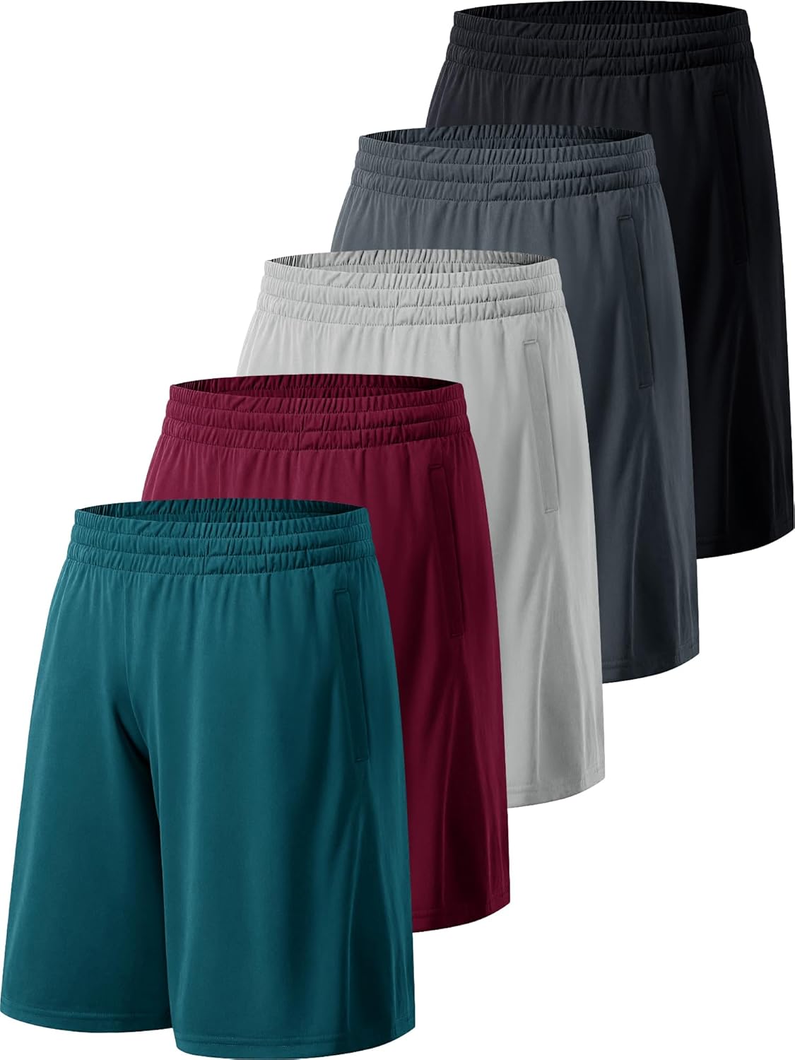 Men's Athletic Shorts with Pockets and Elastic Waistband Quick Dry Activewear Workout Shorts for Men