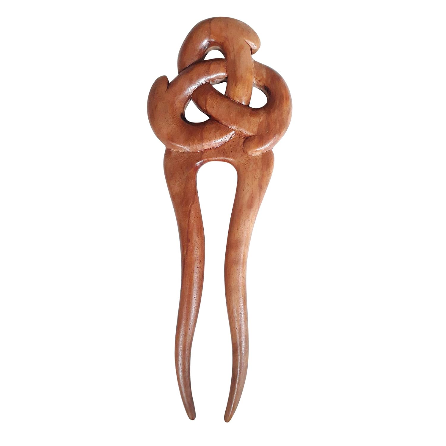 Marycrafts Set 2 Wooden Celtic Knot Hair Fork, Hairfork, Hair Pin, Hairpin, Hair Accessory, Hair Toy Handmade